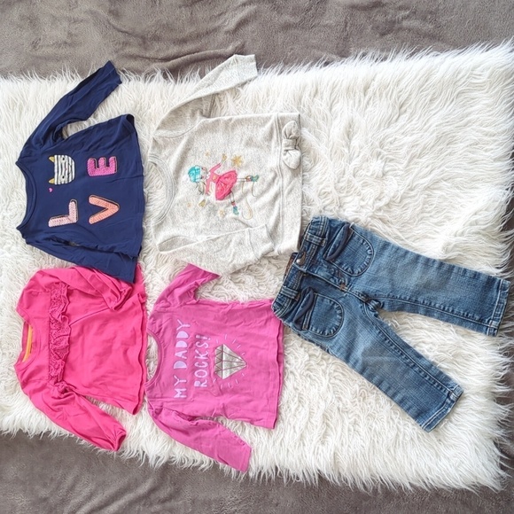 Toddler Girls Long Sleeve Tops/Jeans - Picture 1 of 6